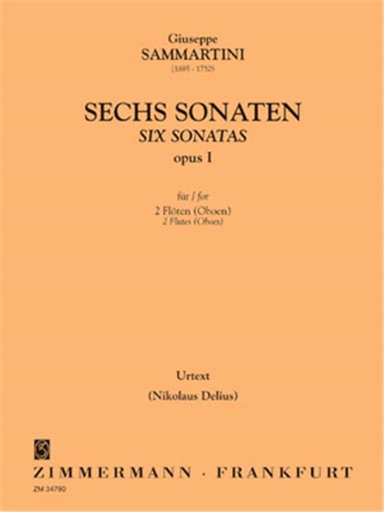 Sechs Sonaten für 2 Flöte